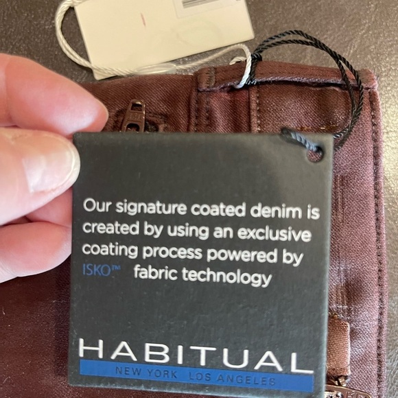 Habitual Coated Denim size 31 New Amalia Hi Rise Zippered skinny jeans concert - Picture 11 of 15